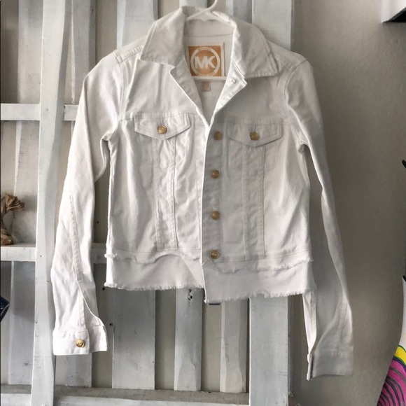 michael kors white denim jacket